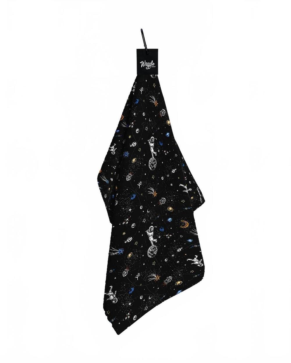 NEW WAGGLE GOLF mission albatross magnetic golf towel in black